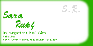 sara rupf business card